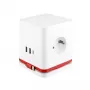 Kostka przedłużacza zasilania Olympia SW 1000 – 3 gniazda AC, kabel 1,5 m, 230V/16A, czerwono-biała