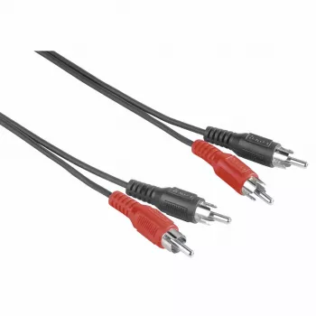 Hama 00205087 kabel audio 5 m 2 x RCA Czarny