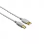 Hama 00200903 kabel USB USB 2.0 1,5 m USB A USB B Szary