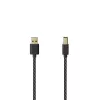 Hama 00201001 kabel USB USB 2.0 1.5 m USB A USB B Czarny, Srebrny
