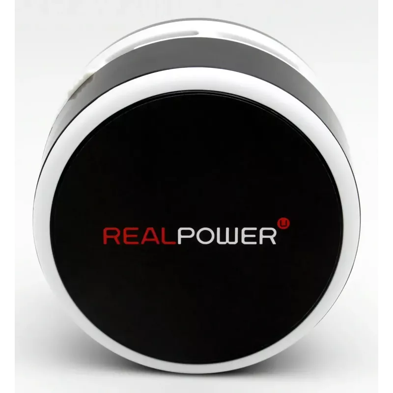 Ręczny odkurzacz RealPower Mini Hoover-1 — Zasilany bateriami, Czyszczenie na sucho, Bezworkowy, Baterie AA, Czas pracy 90 min, Czarny/Biały