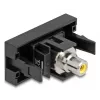 Gniazdo DeLOCK Easy 45 RCA czarno-żółte żeńskie/żeńskie