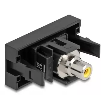 Gniazdo DeLOCK Easy 45 RCA czarno-żółte żeńskie/żeńskie