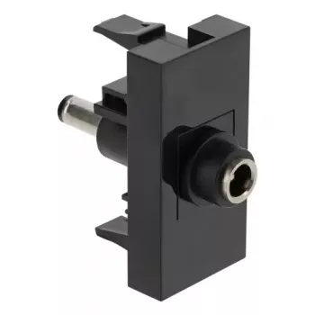 DeLOCK Easy 45 gniazdko DC czarne żeńskie męskie 45mm