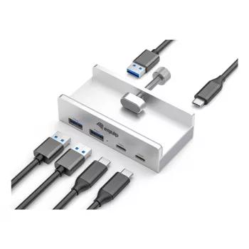 Equip 128967 hub interfejsu USB 3.2 Gen 1 (3.1 Gen 1) Type-A 5000 Mbit/s Aluminium