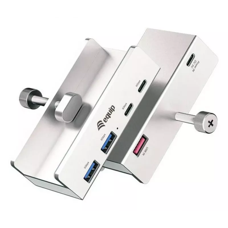 Equip 128967 hub interfejsu USB 3.2 Gen 1 (3.1 Gen 1) Type-A 5000 Mbit/s Aluminium