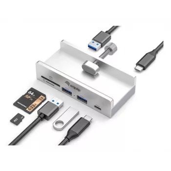 Equip 128968 hub interfejsu USB 3.2 Gen 1 (3.1 Gen 1) Typ-A 5000 Mbit/s Aluminium