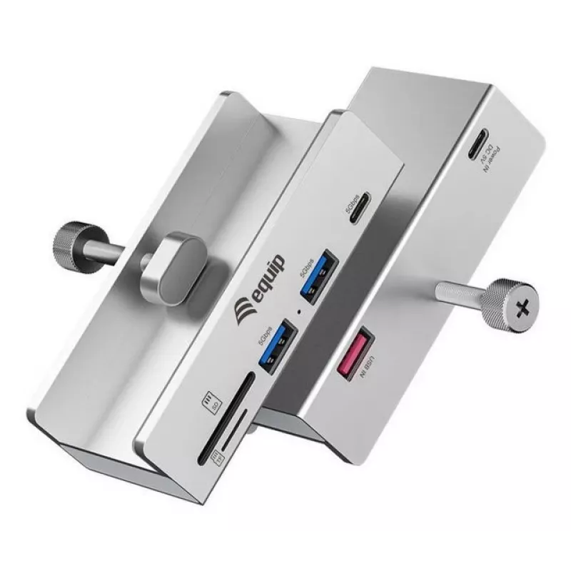 Equip 128968 hub interfejsu USB 3.2 Gen 1 (3.1 Gen 1) Typ-A 5000 Mbit/s Aluminium