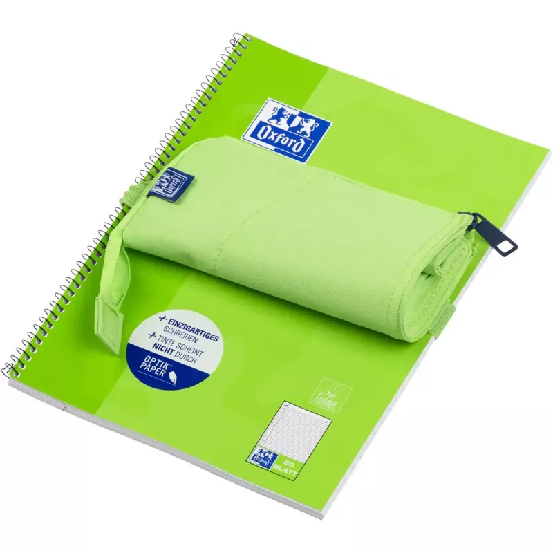Miękki piórnik Oxford 400183591 Zielony 220x70x90 mm