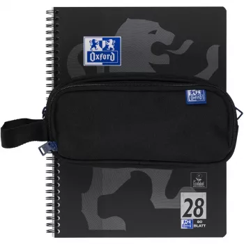 Miękki piórnik Oxford 400183523 Czarny 220x70x90 mm