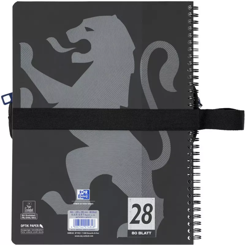 Miękki piórnik Oxford 400183523 Czarny 220x70x90 mm