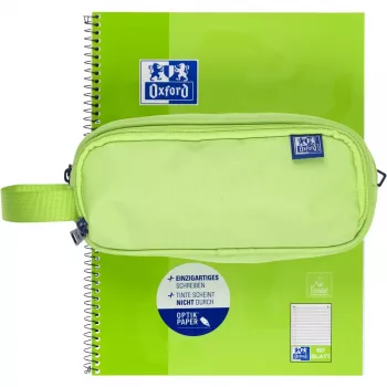 Miękki piórnik Oxford 400183525 zielony 220x70x90 mm
