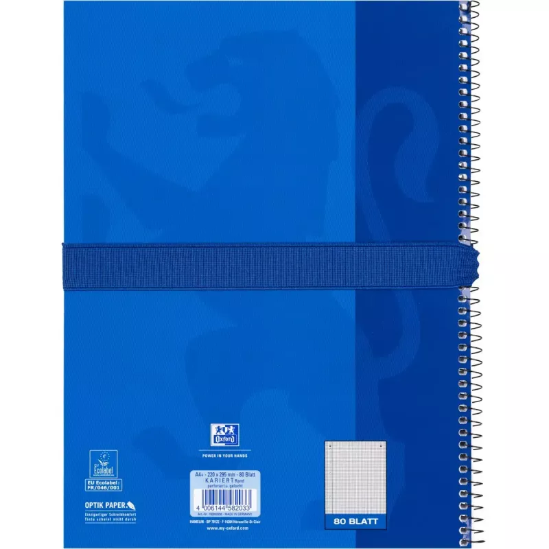 Miękki piórnik Oxford 400183529 niebieski 220x70x90 mm