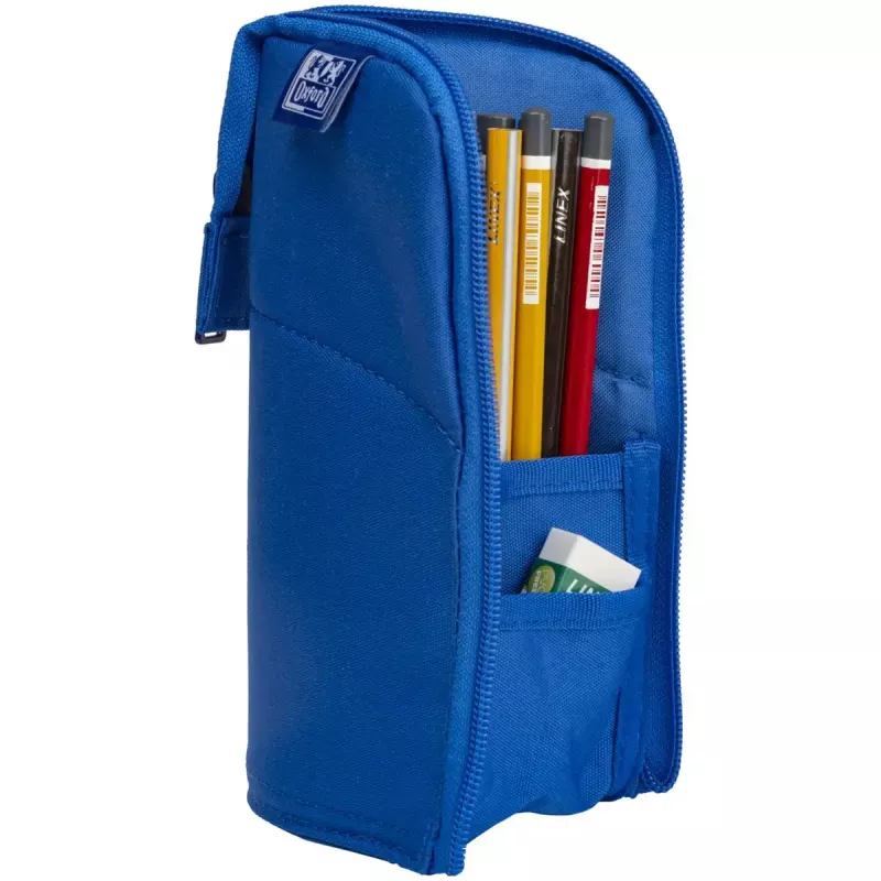 Miękki piórnik Oxford 400183529 niebieski 220x70x90 mm