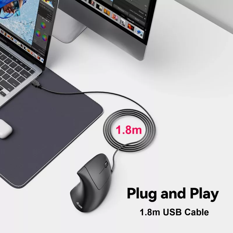 Mysz Equip 245118 uniwersalna praworęczna USB Typ-A optyczna 3200 DPI
