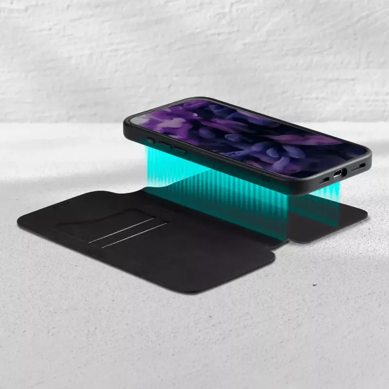 Etui z klapką LAUT MAGFOLIO do iPhone 17 16 cm Czarny