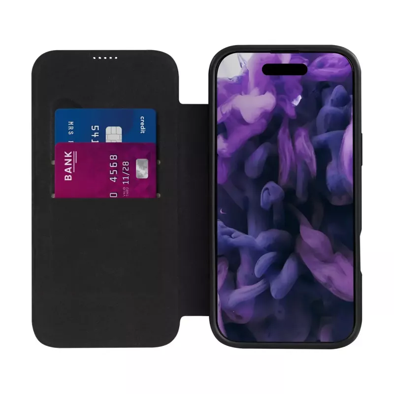 Etui z klapką LAUT MAGFOLIO do iPhone 17 16 cm Czarny