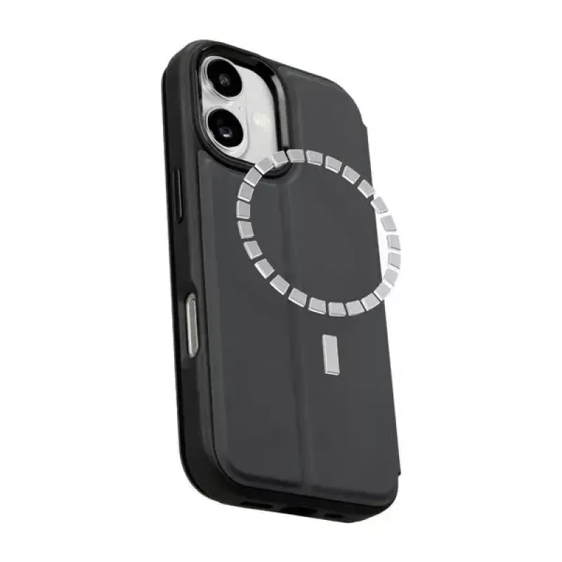 Etui z klapką LAUT MAGFOLIO do iPhone 17 16 cm Czarny