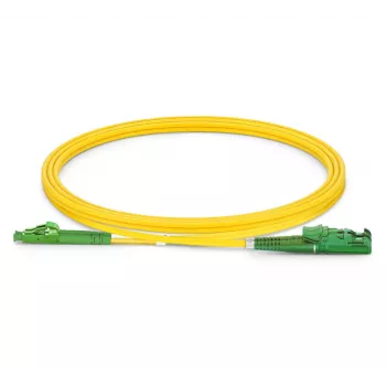 Kabel światłowodowy krosowy EQUIP E2000/APC do LC/APC 20 m SM Duplex OS2 Żółty
