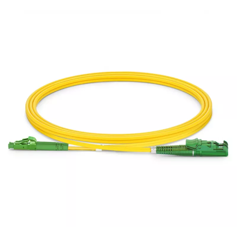Kabel światłowodowy krosowy EQUIP E2000/APC do LC/APC 20 m SM Duplex OS2 Żółty