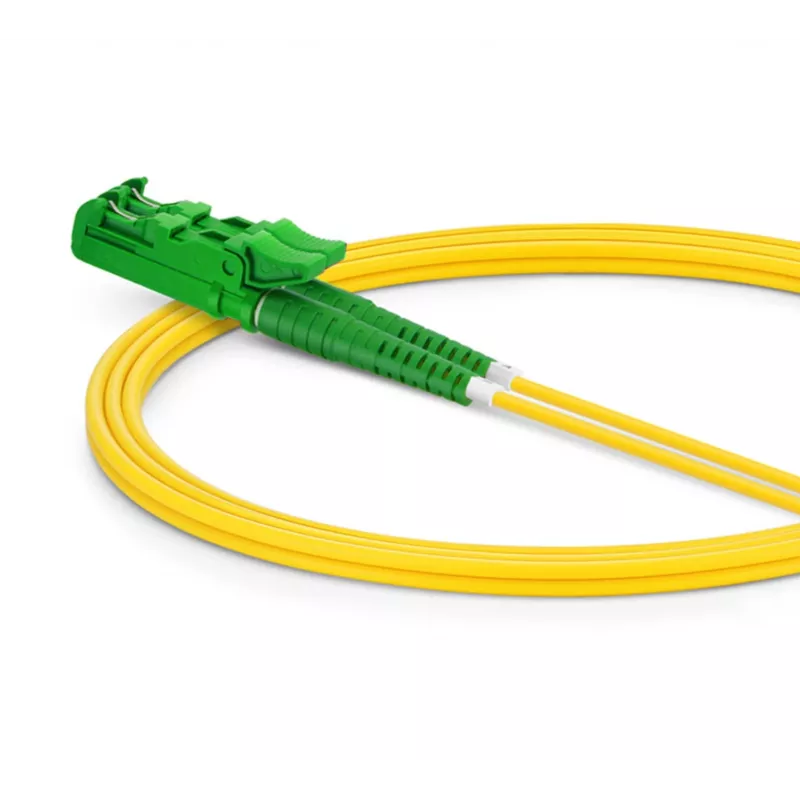 Kabel światłowodowy krosowy EQUIP E2000/APC do LC/APC 20 m SM Duplex OS2 Żółty