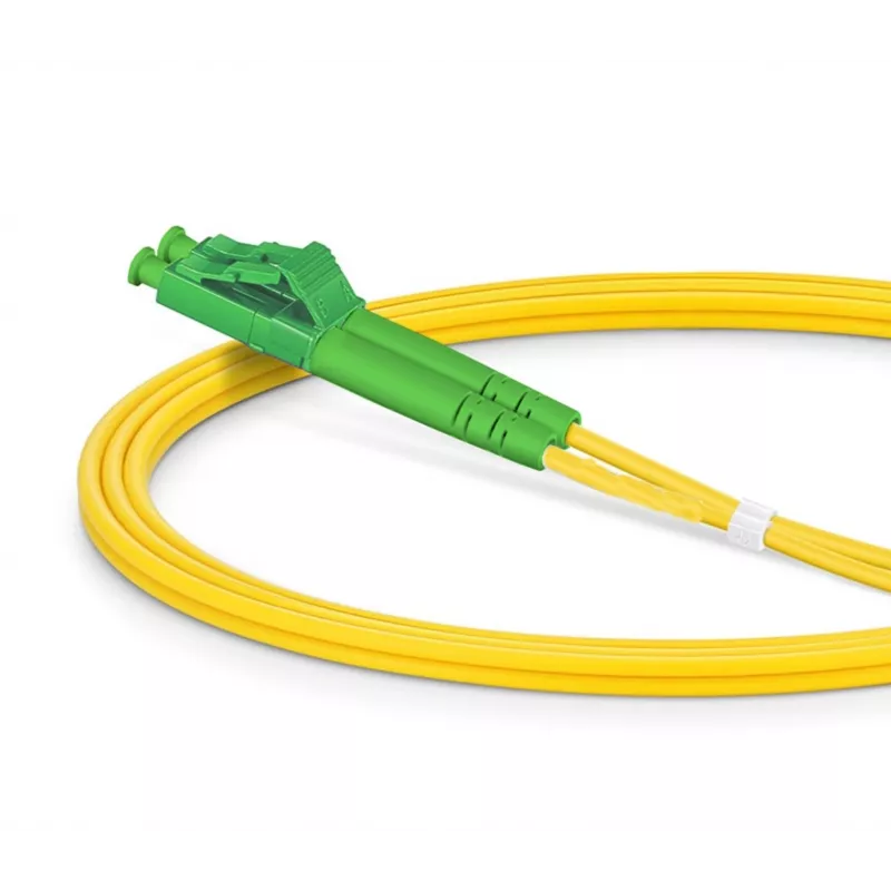 Kabel światłowodowy krosowy EQUIP E2000/APC do LC/APC 20 m SM Duplex OS2 Żółty
