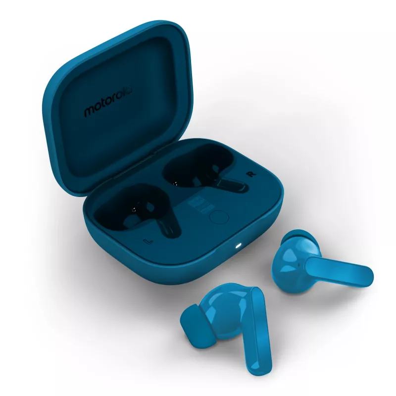 Motorola Moto Buds Bass Zestaw słuchawkowy True Wireless Stereo (TWS) Douszne Połączenia/Muzyka Bluetooth Niebieski