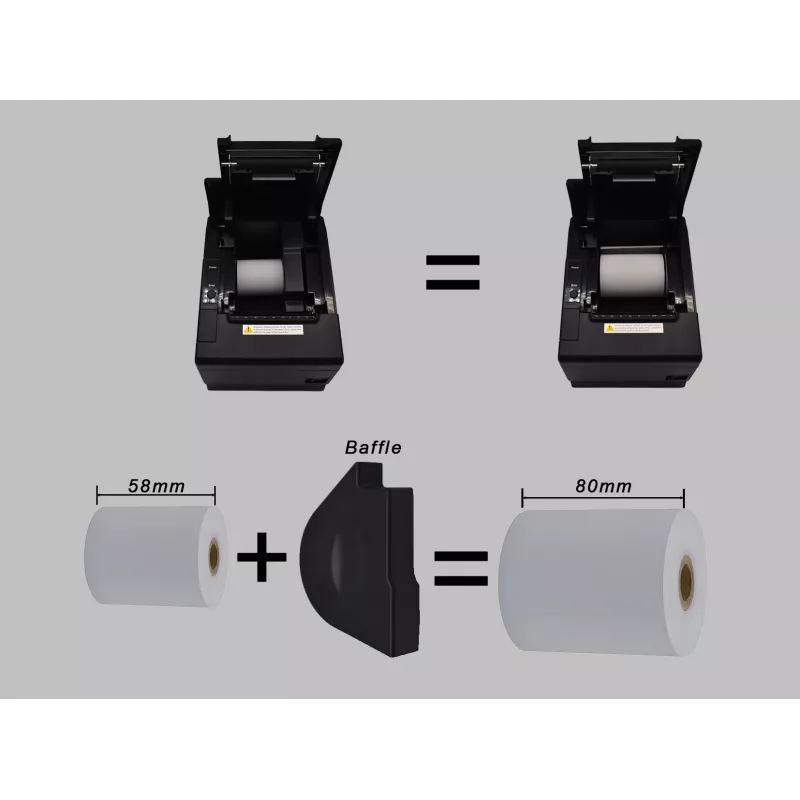 Termiczna drukarka fiskalna do paragonów EQUIP 58/80 mm z automatycznym nożem, USB/Ethernet/szeregowy, port kasowy, 203x203 DPI