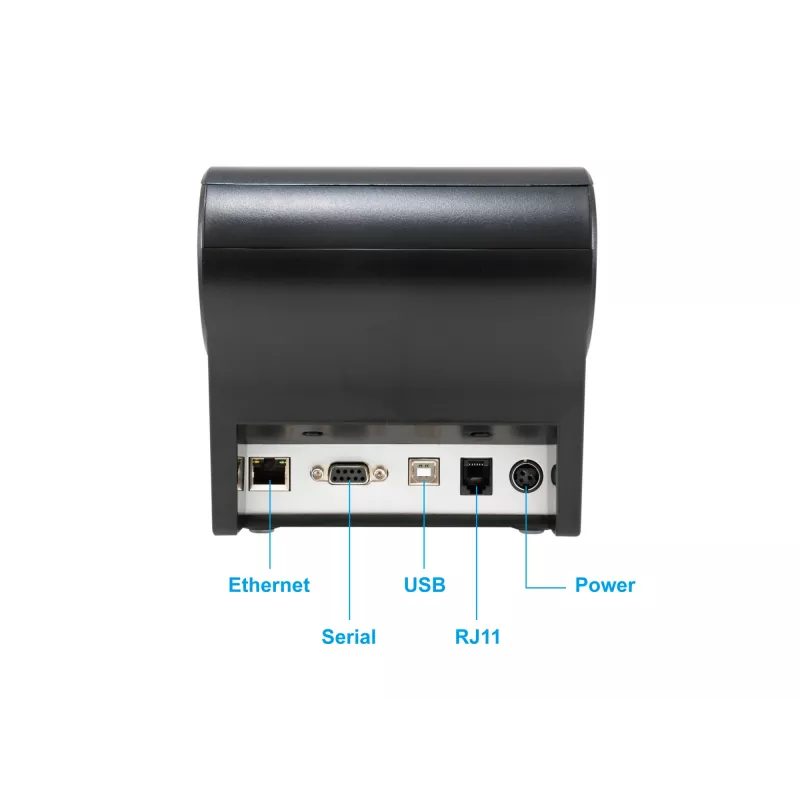 Termiczna drukarka fiskalna do paragonów EQUIP 58/80 mm z automatycznym nożem, USB/Ethernet/szeregowy, port kasowy, 203x203 DPI