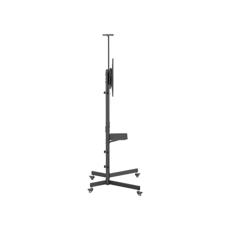 Wózek pod telewizor EQUIP 37 cali–70 cali Economy do ekranów 37–70 cali, udźwig 70 kg, VESA 100x100–600x400, wysokość 1337–1430 mm, pochylenie -10°–5°, czarny