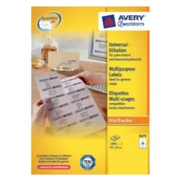 Etykieta do drukarki Avery 3679 Biała