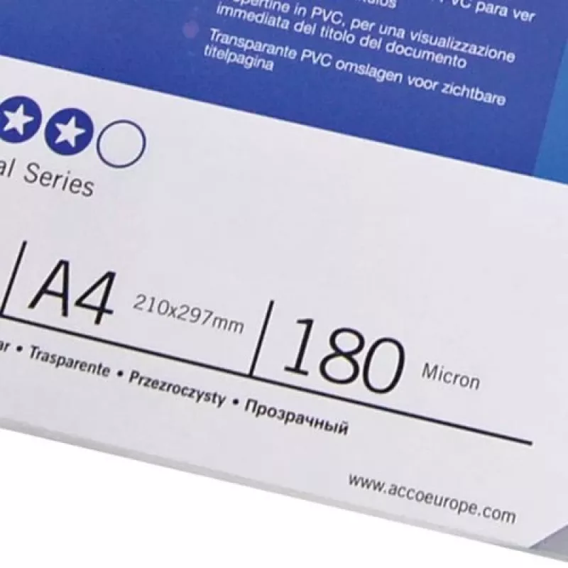Okładki do bindowania GBC Super HiClear A4 200 mikronów, A4, polichlorek winylu (PVC), przezroczysty, 0,2 mm, 100 szt.
