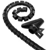 Hama Cable Bundle Tube Easy Cover, 1,5 m, 30 mm, czarny Zestaw kabli