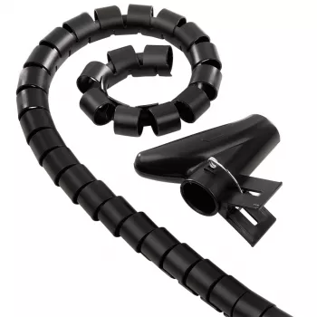 Hama Cable Bundle Tube Easy Cover, 1,5 m, 30 mm, czarny Zestaw kabli