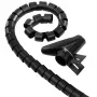 Hama Cable Bundle Tube Easy Cover, 1,5 m, 30 mm, czarny Zestaw kabli