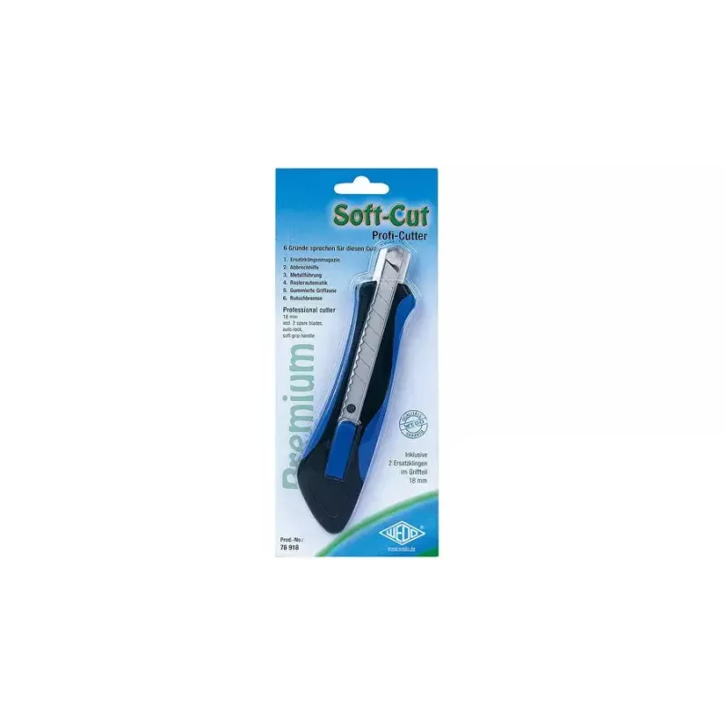 Nóż do papieru WEDO 78 918 czarno-niebieski