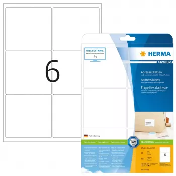 Etykiety adresowe Premium HERMA 4502 A4 99,1 x 93,1 mm