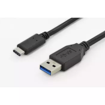 Kabel USB Digitus DK-300136-010-S USB 2.0 1 m USB C USB A Czarny