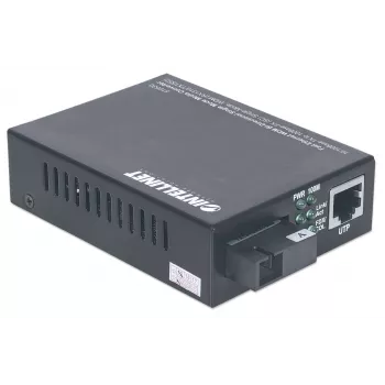 Intellinet Fast Ethernet WDM Dwukierunkowy konwerter mediów jednomodowy, 10/100Base-Tx na 100Base-Fx (SC) jednomodowy, 20 km, WDM (Rx1310/Tx1550)