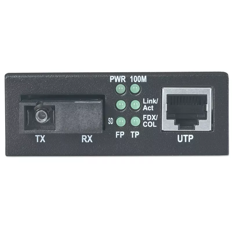 Intellinet Fast Ethernet WDM Dwukierunkowy konwerter mediów jednomodowy, 10/100Base-Tx na 100Base-Fx (SC) jednomodowy, 20 km, WDM (Rx1310/Tx1550)