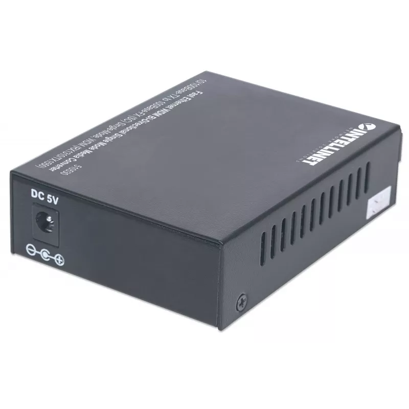 Intellinet Fast Ethernet WDM Dwukierunkowy konwerter mediów jednomodowy, 10/100Base-Tx na 100Base-Fx (SC) jednomodowy, 20 km, WDM (Rx1310/Tx1550)