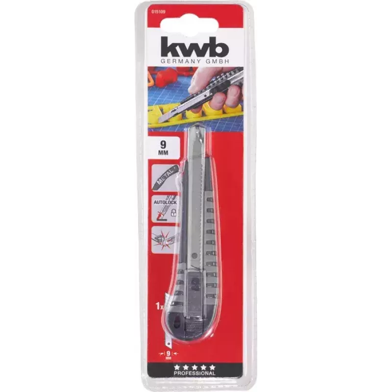 Nóż segmentowy KWB 015118 Czarny