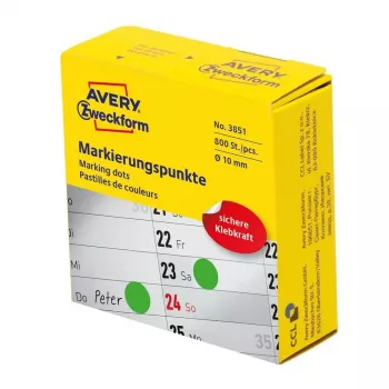 Avery 3851 etykieta samoprzylepna Okrągła Trwały Zielony 800 szt.