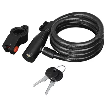 Hama 00178110 zapięcie rowerowe Czarny 1200 mm Zapięcie linkowe