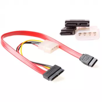 ACT Micro SATA(6+7) żeński - SATA(7) żeński + 5,25 cala męski (4 piny) 0,30 m