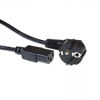 ACT Powercord złącze sieciowe CEE 7/7 męskie (kątowe) - C13 czarny 5 m