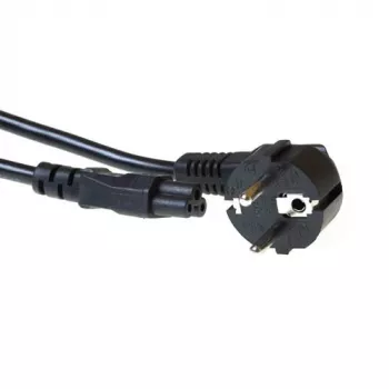 ACT Powercord złącze sieciowe CEE 7/7 męski (kątowy) - C5 czarny 3 m