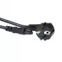 ACT Powercord złącze sieciowe CEE 7/7 męski (kątowy) - C5 czarny 3 m