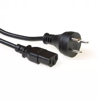 Kabel zasilający ACT Powercord wtyczka duńska - C13 czarny 2,5 m