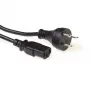Kabel zasilający ACT Powercord wtyczka duńska - C13 czarny 2,5 m